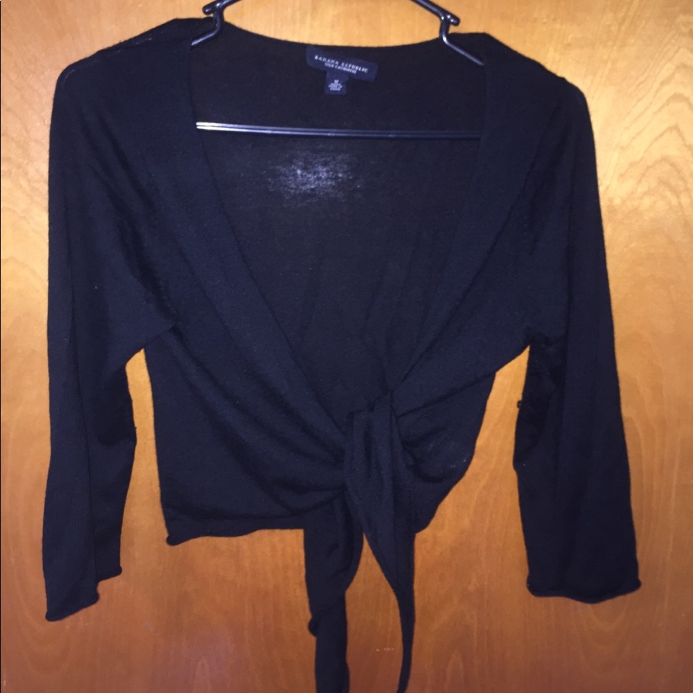 Banana Republic, cropped, black shawl/sweater